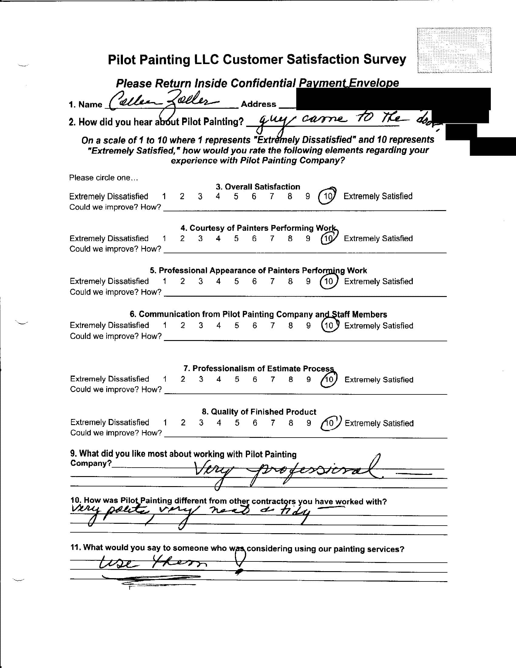 Colleen Zoeller Survey