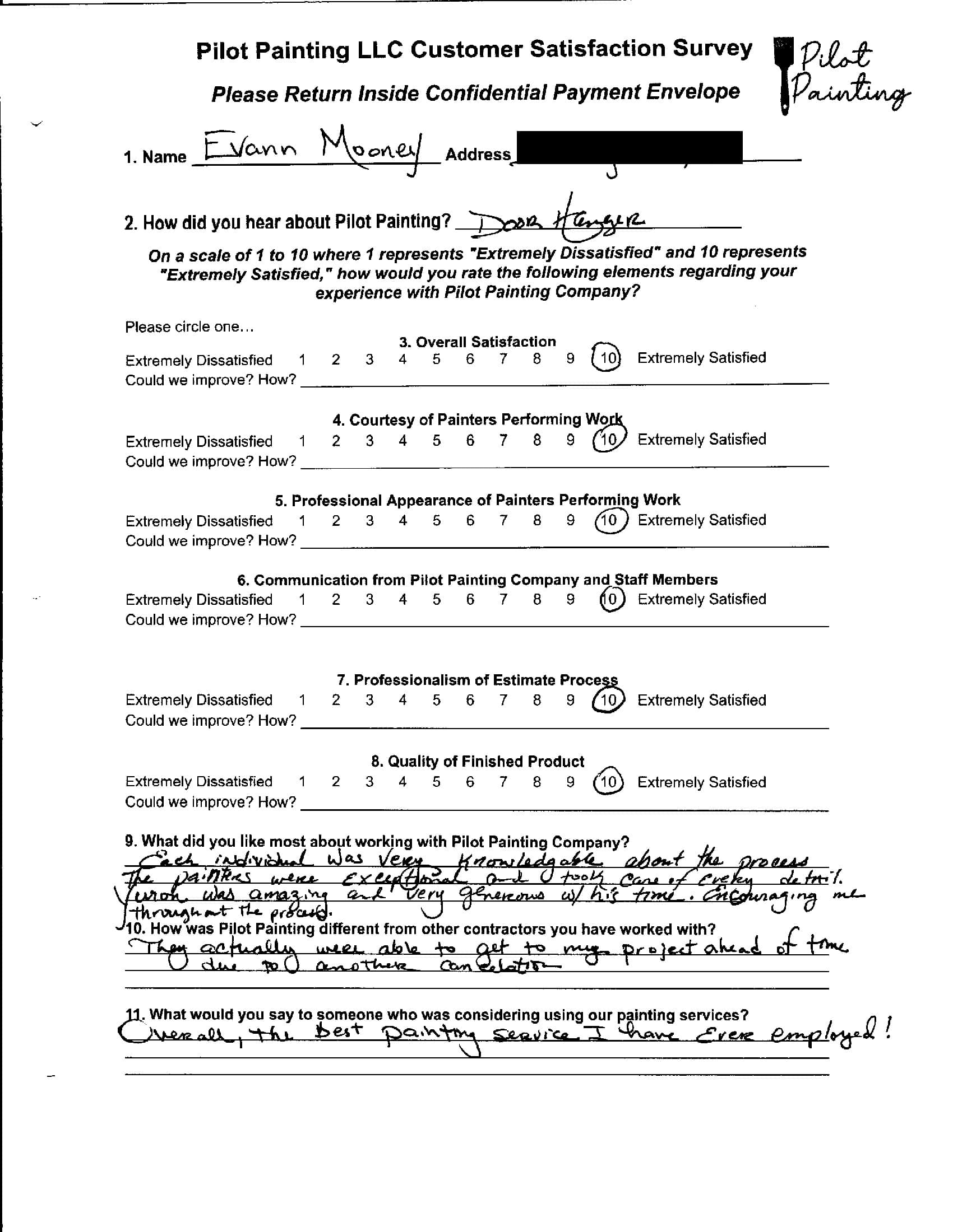 Evann Mooney Survey
