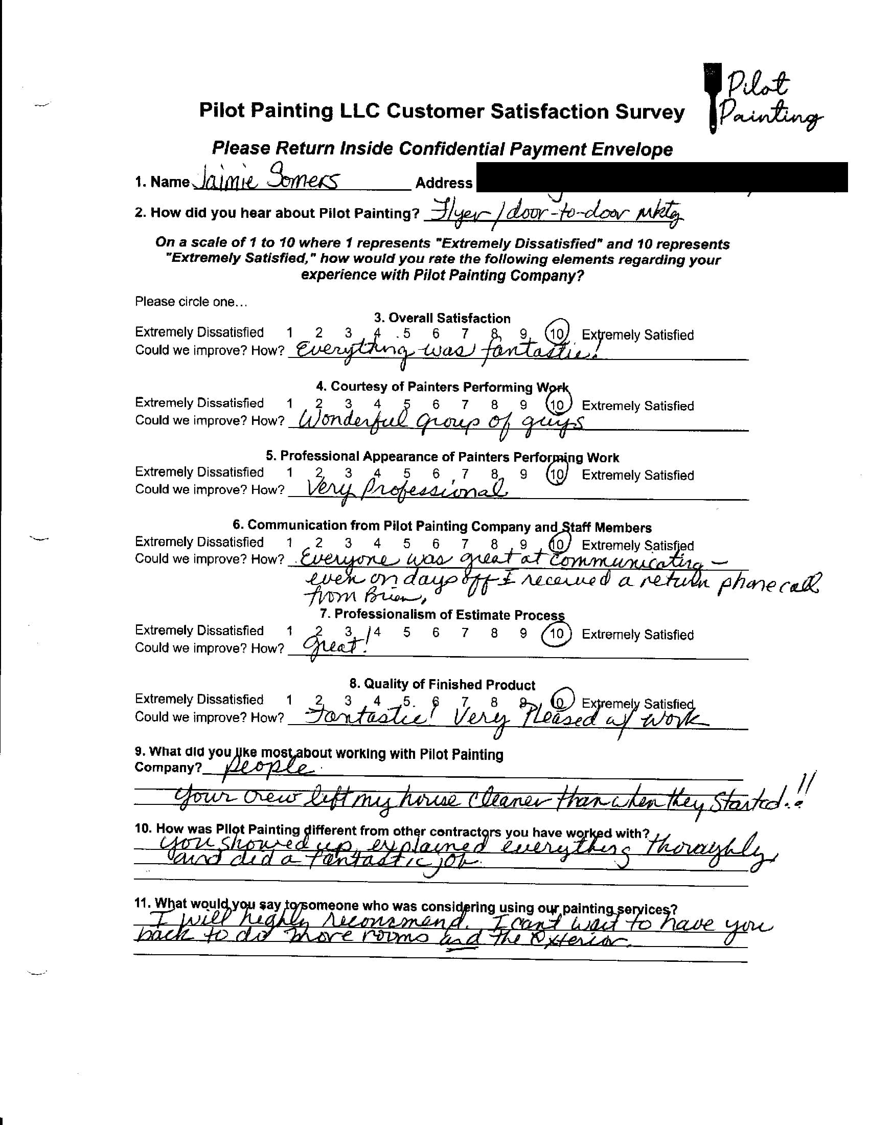 Jaimie Somers Survey