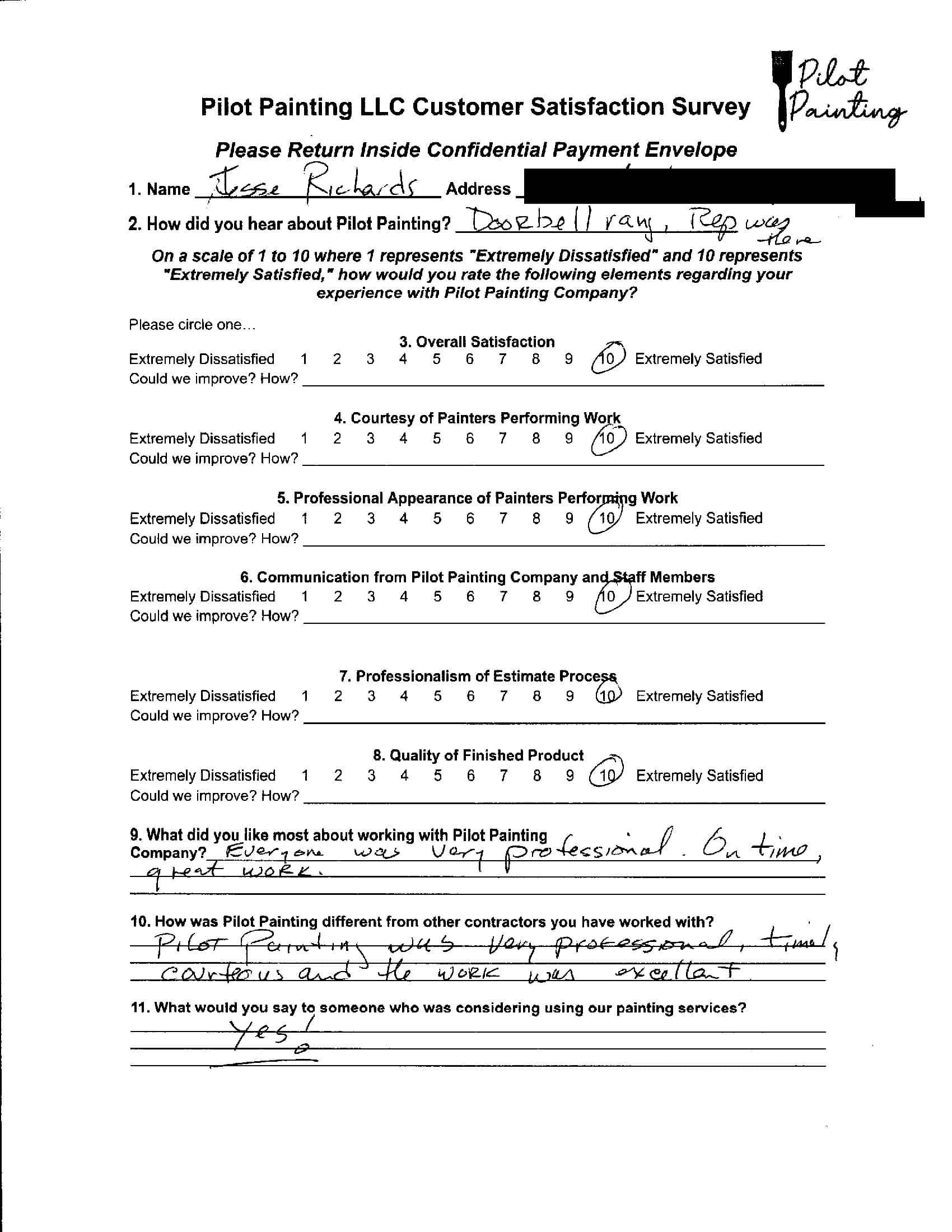 Jesse Richards Survey