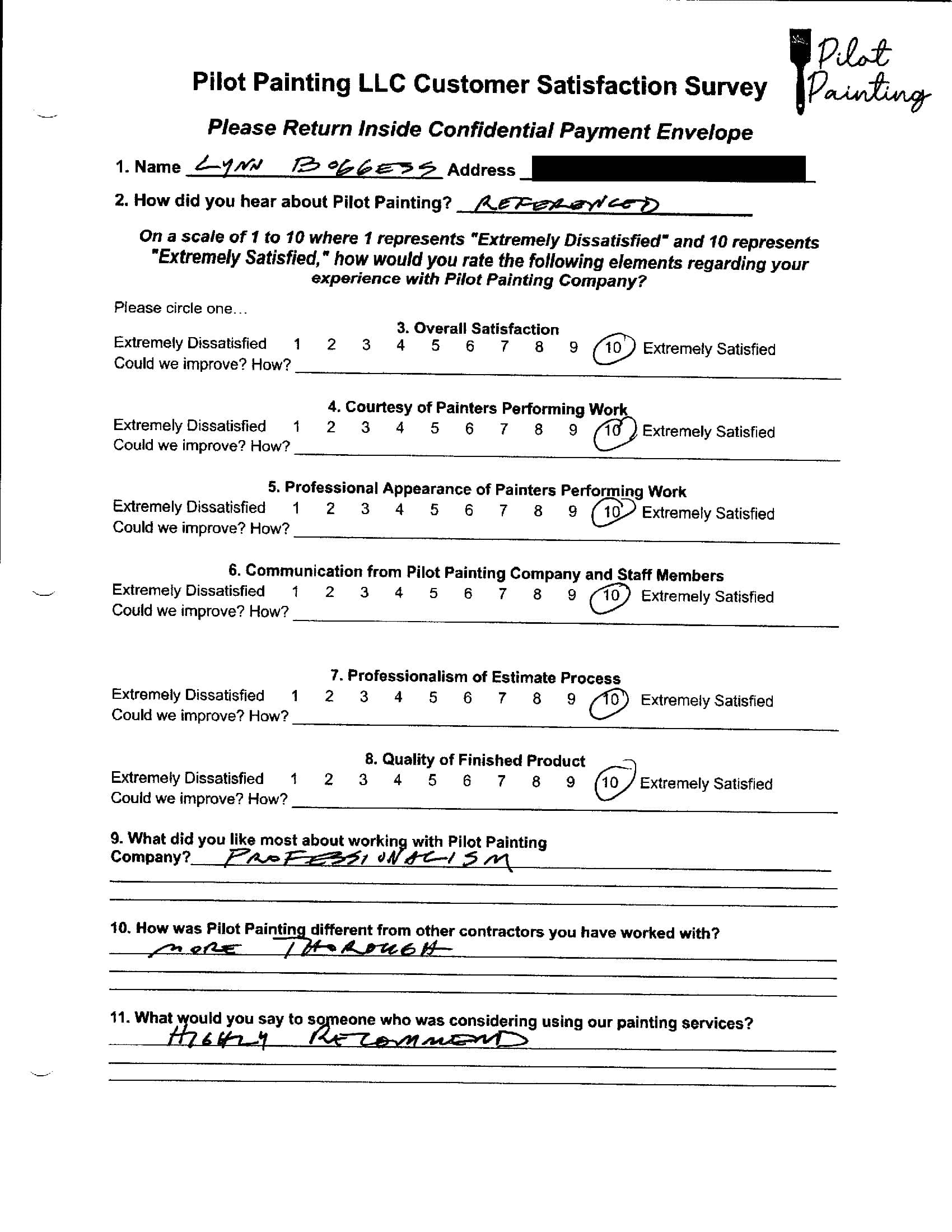 Lynn Boggess Survey