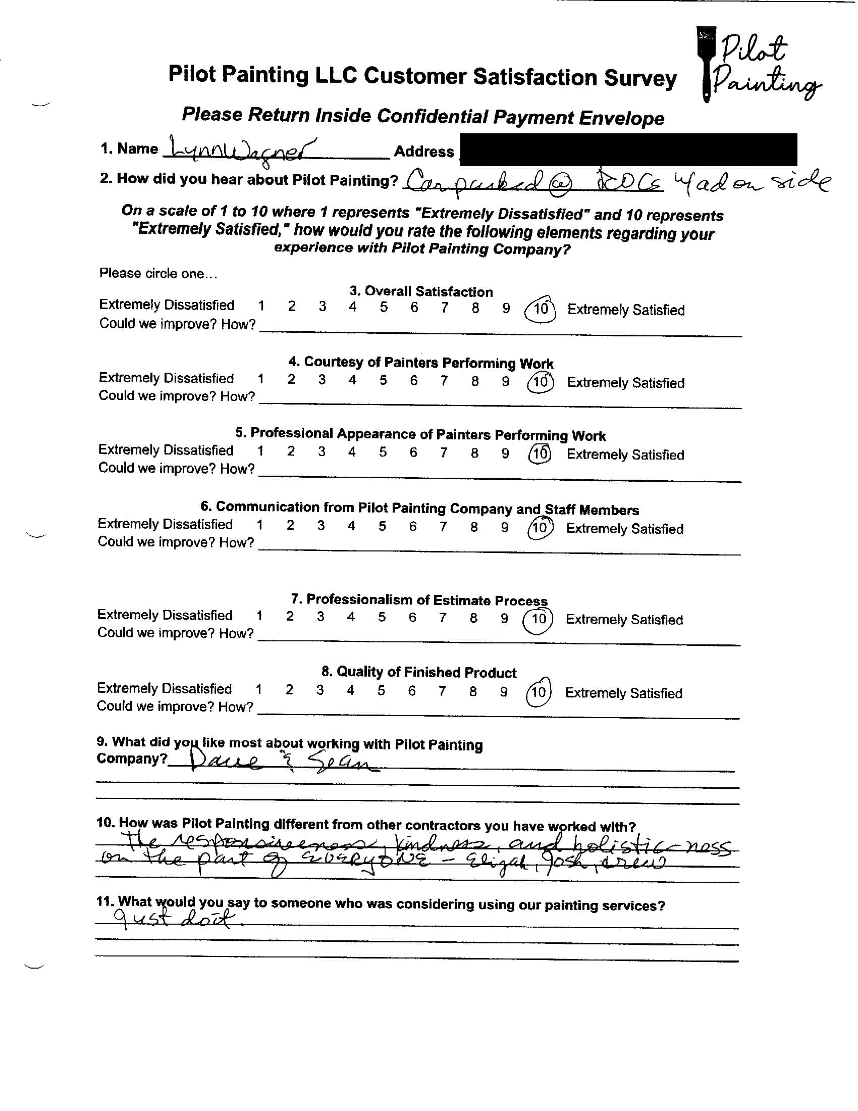 Lynn Wagner Survey