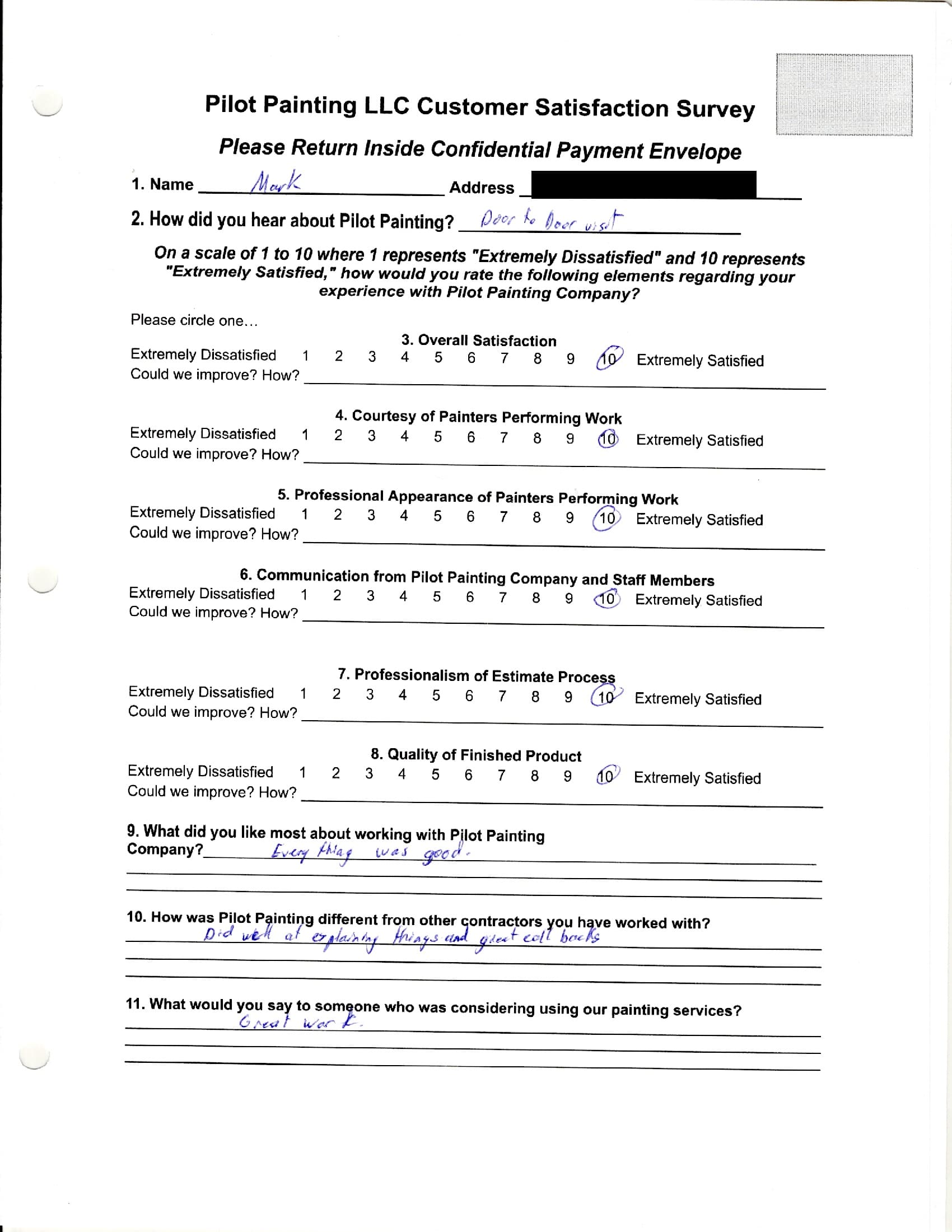 Mark Survey