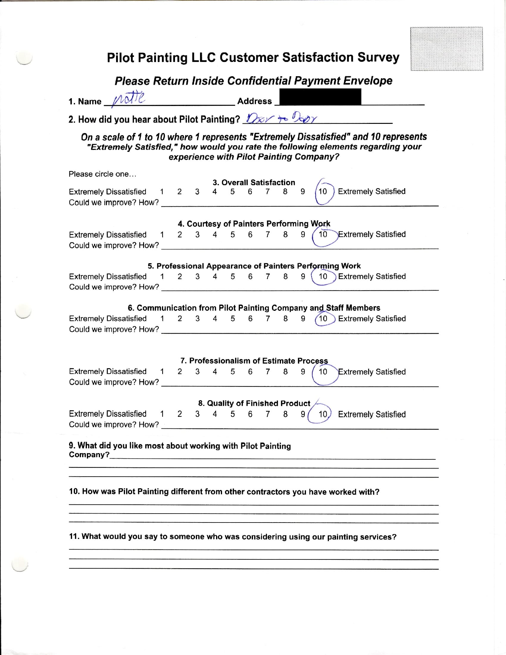 Nate Troup Survey