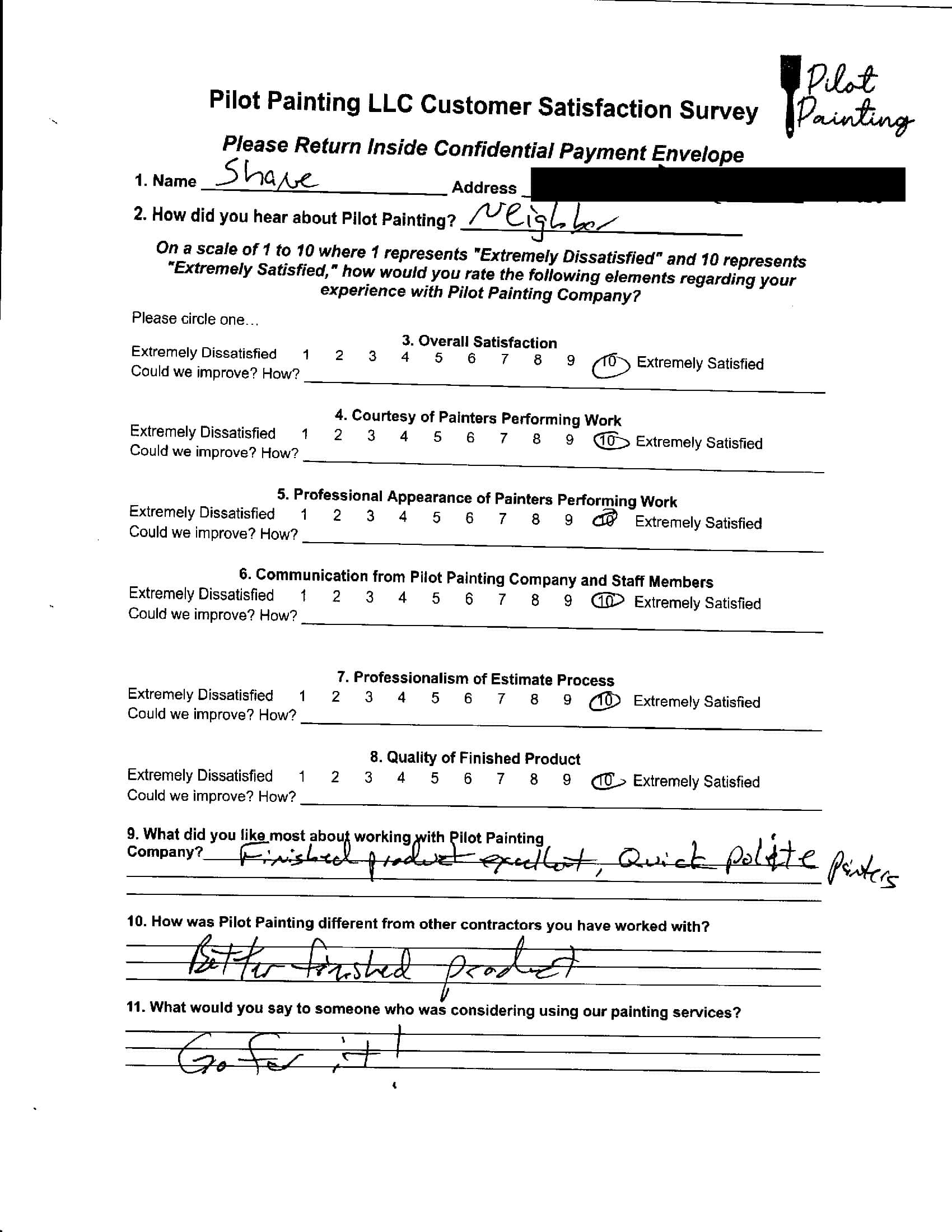 Shane Survey