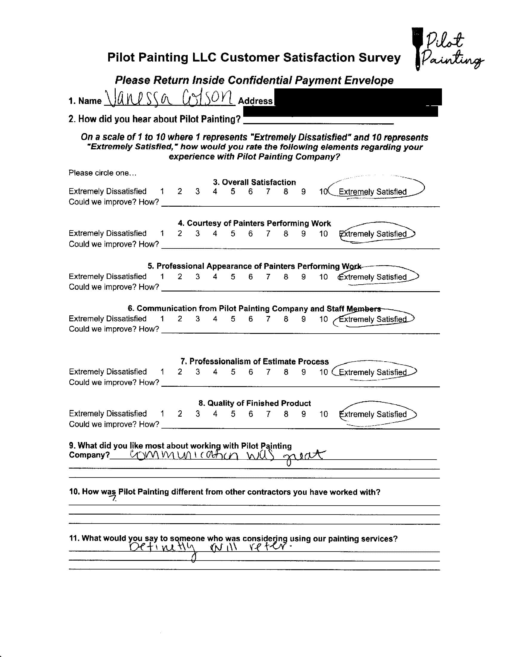Vanessa Colson Survey